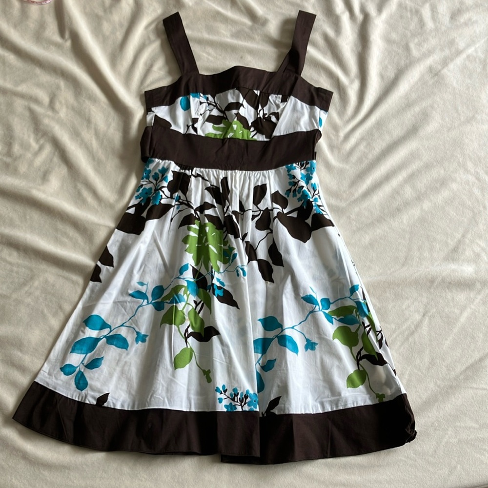 Floral Dress in Blue and Green